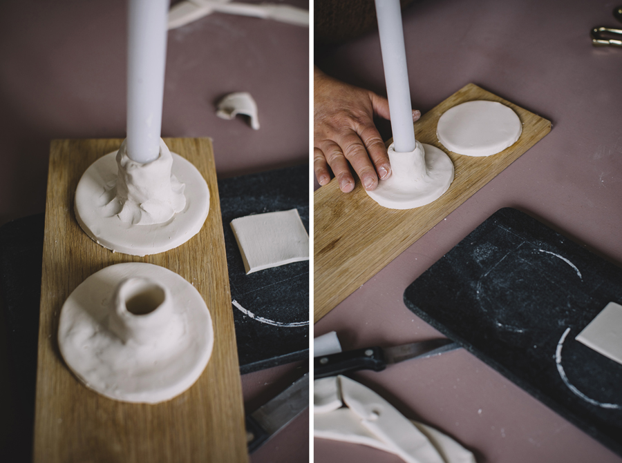 Débuter la poterie chez soi : tutoriel facile pour faire un bougeoir en  argile auto-durcissante - Marie Claire